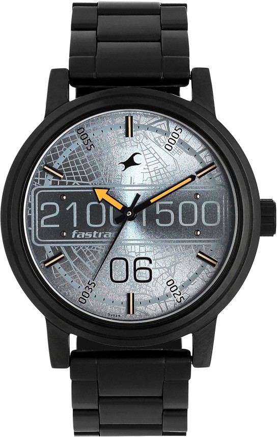 fastrack ss black watch price