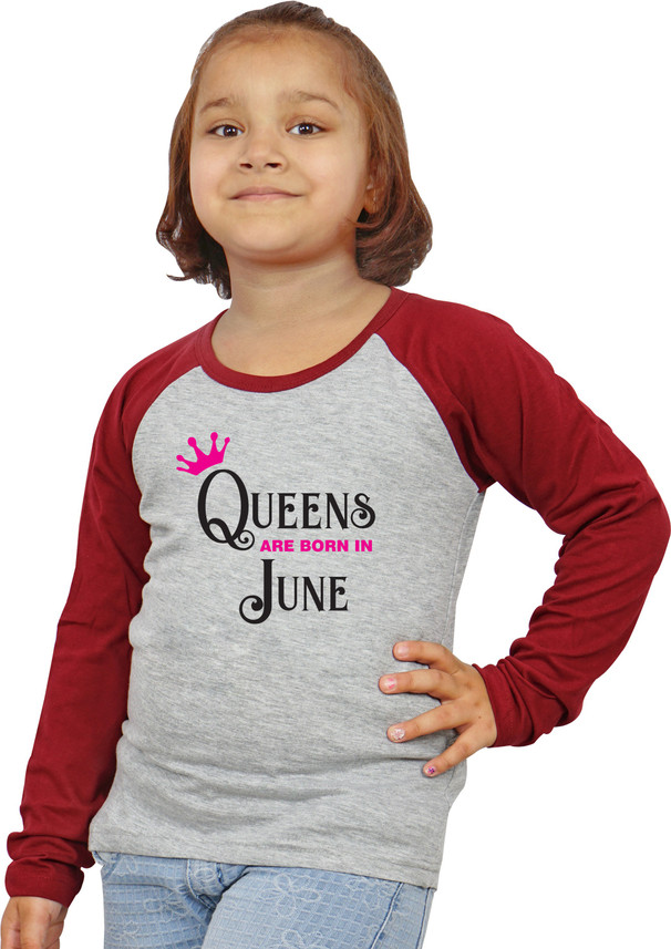 Girls Typography Pure Cotton T Shirt 