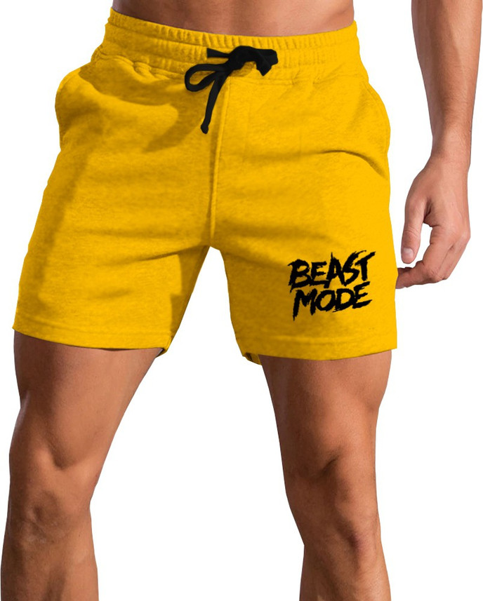 TRIPR Printed Men Yellow Regular Shorts 