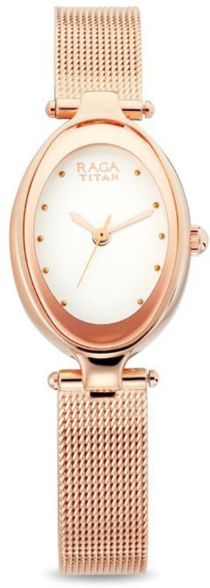 rose gold titan ladies watches