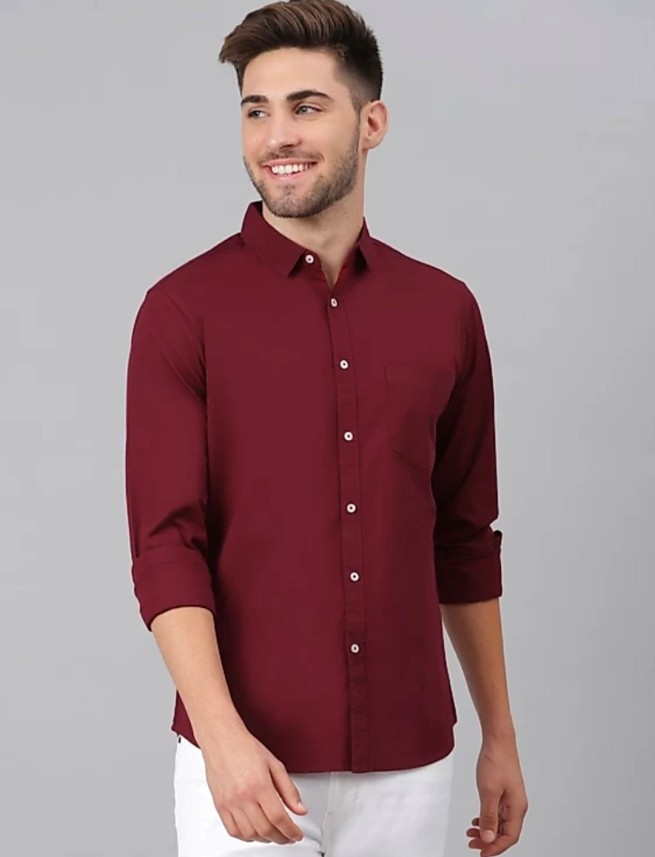 formal dress for men maroon shirt