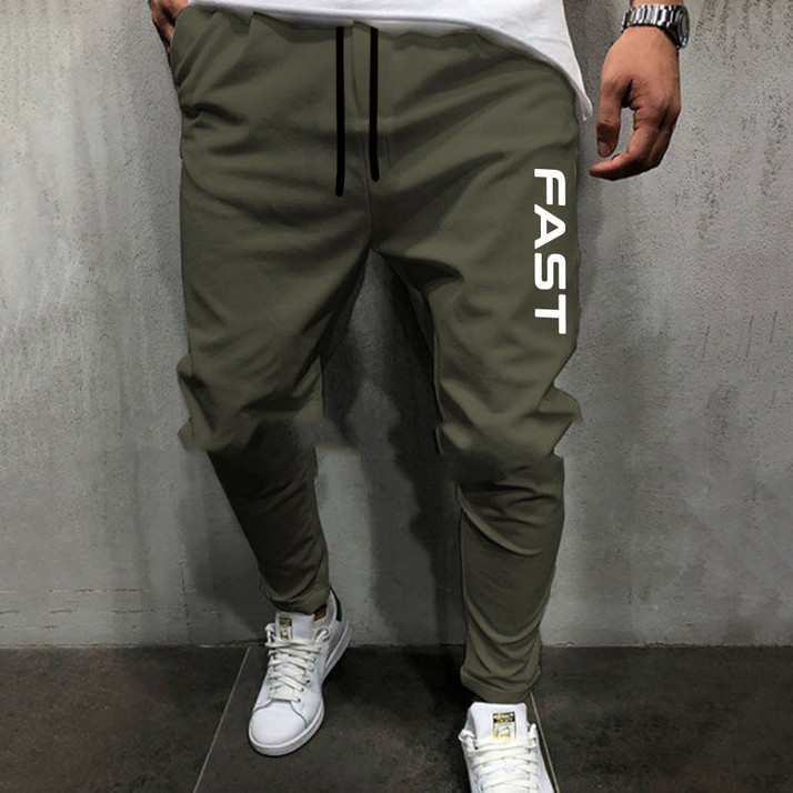 TeeWink Solid Men Olive Track Pants 