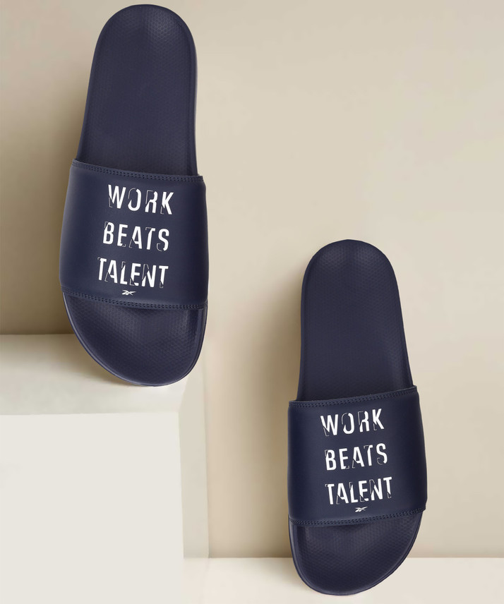 reebok printed vector slides