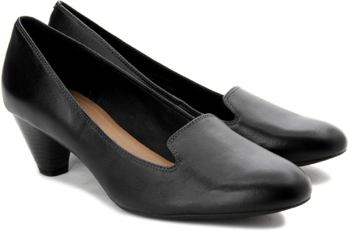 clarks womens black heels