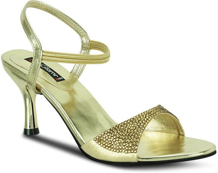 gold heel shoes online