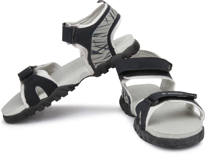 lotto printed sling black sports sandals