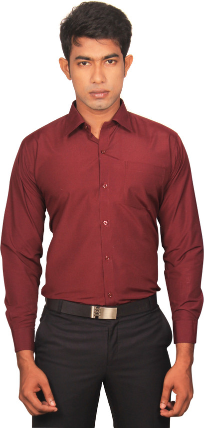 dark maroon color shirt