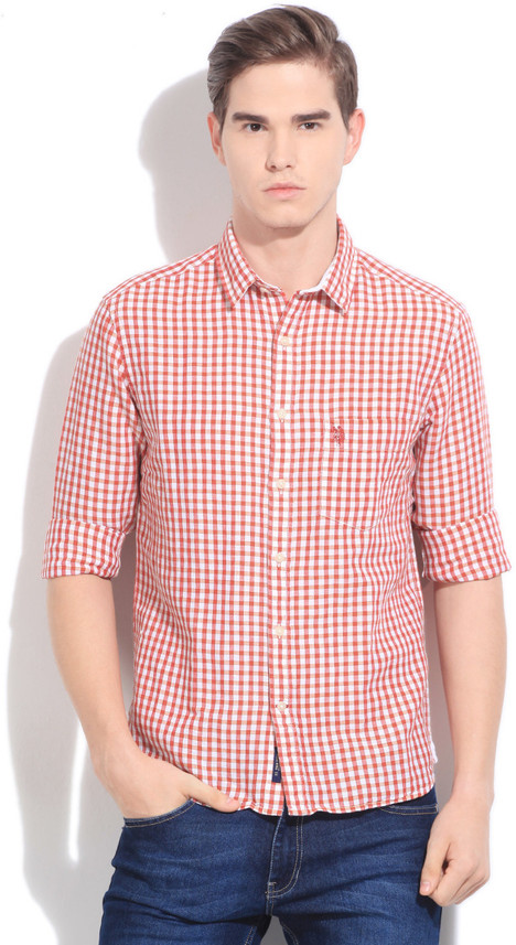 us polo orange shirt