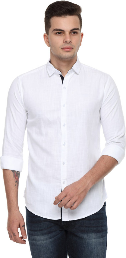 white cotton shirts flipkart