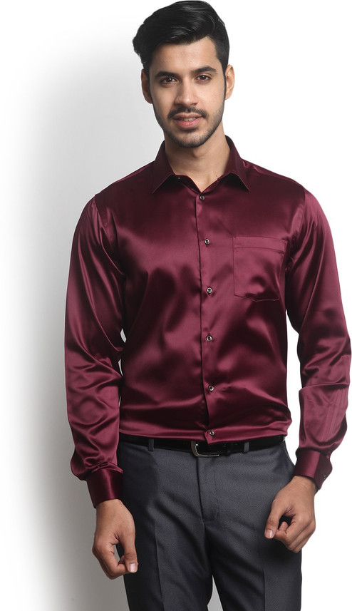 dark maroon color shirt