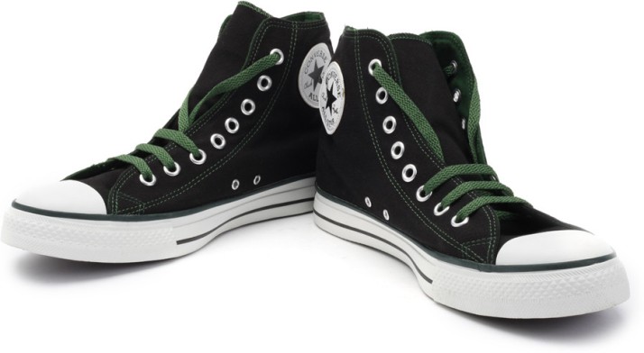 converse black green