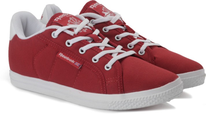 reebok red canvas shoes