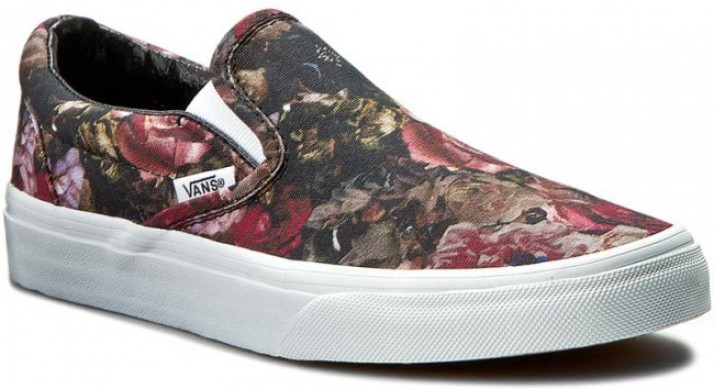 vans floral loafers