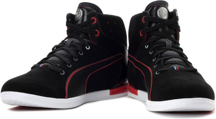PUMA Bmw M Pilot Mid Mid Ankle Sneakers For Men - Buy Black, High Risk Red  Color PUMA Bmw M Pilot Mid Mid Ankle Sneakers For Men Online at Best Price -