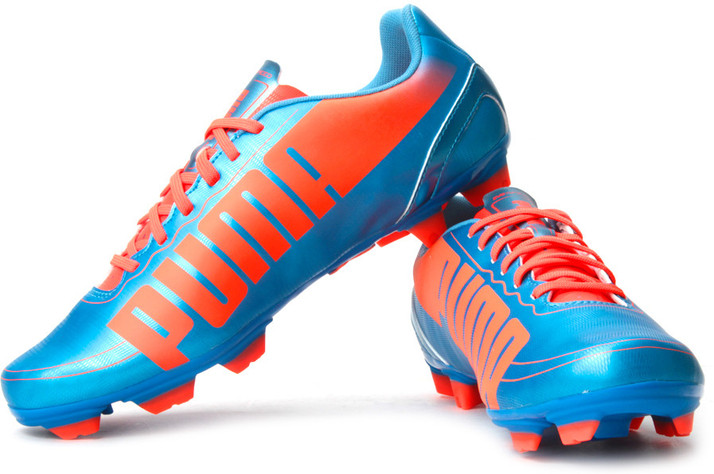 PUMA Evospeed 5.2 Fg Football shoes For Men - Buy Blue, Fl Peach, Fl Yellow  Color PUMA Evospeed 5.2 Fg Football shoes For Men Online at Best Price -  Shop Online for