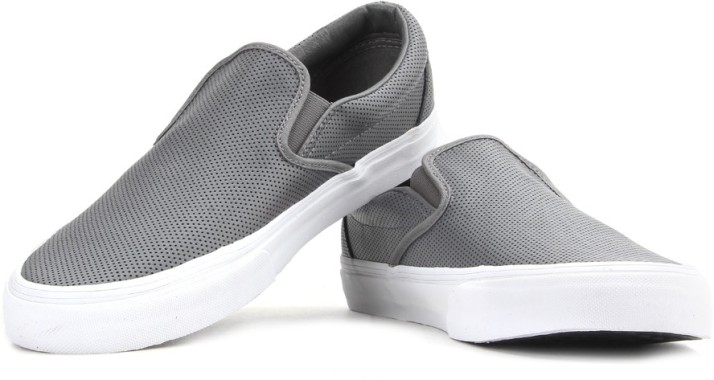 vans mens perforated leather slip on