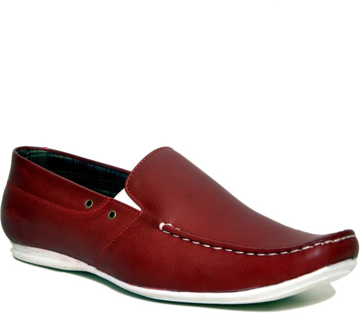 dark red loafers men