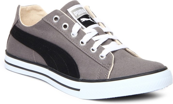 puma grey canvas shoes