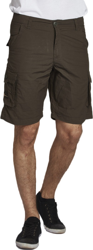 bEEVEE Solid Men Green Cargo Shorts 