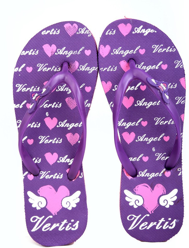 purple flip flops