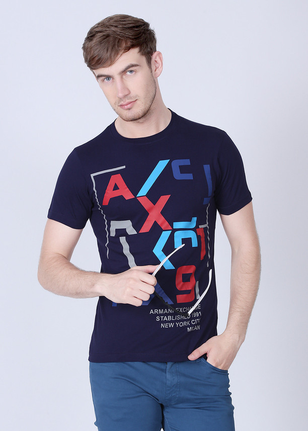 armani exchange printed shirts