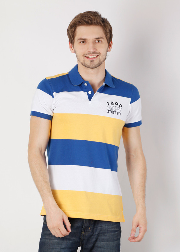 polo blue and white striped shirt