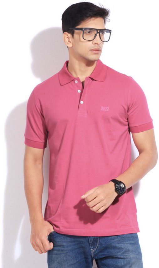 pink hugo boss t shirt mens