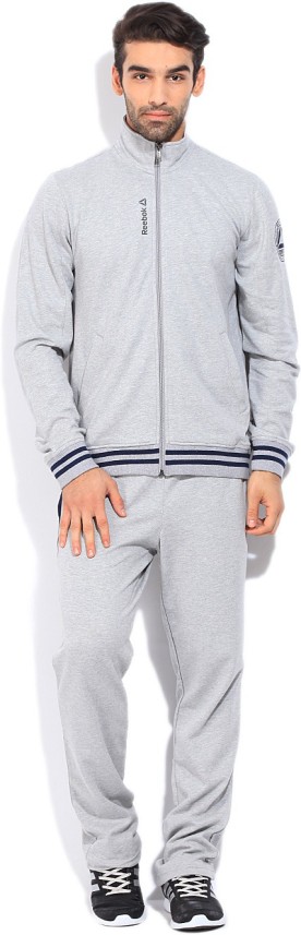 reebok solid men's track suit