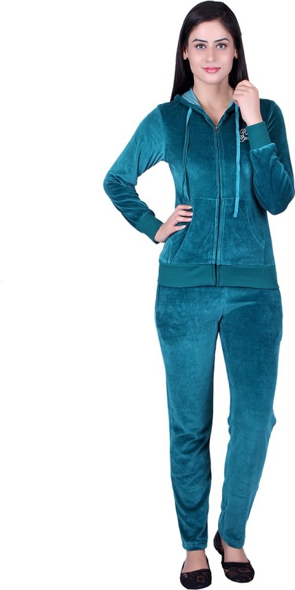 velvet tracksuit for ladies