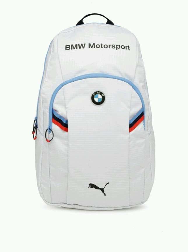 PUMA BMW Long Stripes 30 L Laptop Backpack White Price in India Flipkart