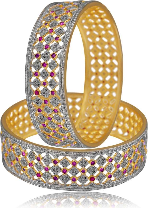 American Diamond Brass Copper Cubic Zirconia Rhodium Gold plated Bangle Set Price in India Buy American Diamond Brass Copper Cubic Zirconia Rhodium Gold plated Bangle Set Online at Best Prices in Indi...