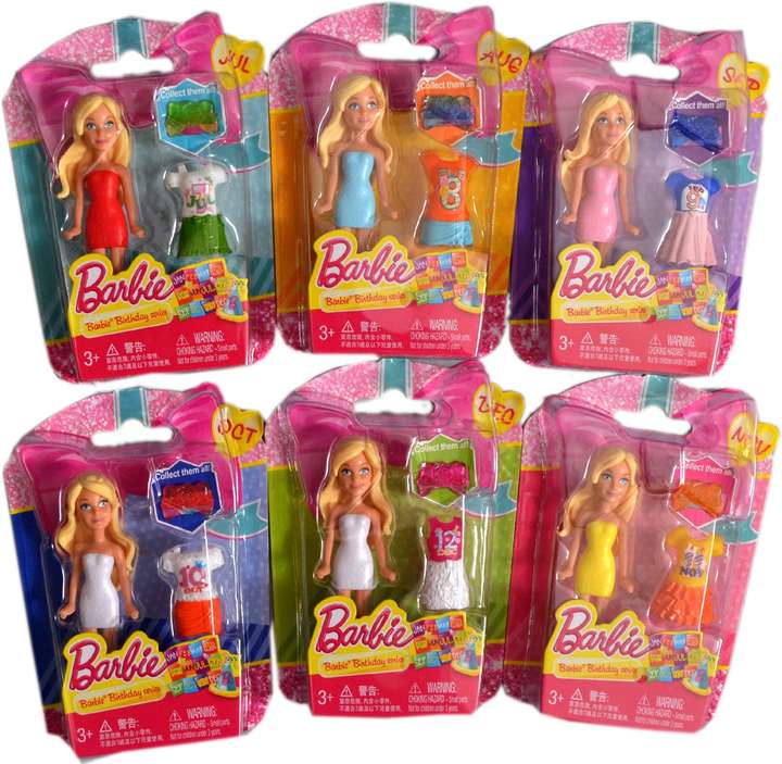 BARBIE Barbie Mini Birthday Dolls Collection Of 6 Month Series Barbie Mini Birthday Dolls Collection Of 6 Month Series shop for BARBIE products in India. Flipkart