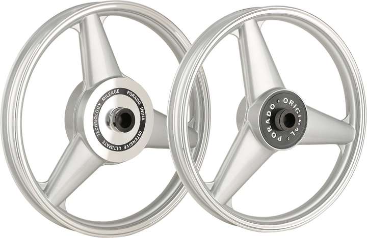 Autofy Porado 3 Point Star Front Rear Alloy Aluminium Royal Enfield 350 Twin Spark 500 Motorbike Tyre Rim Price in India Buy Autofy Porado 3 Point Star Front Rear Alloy Aluminium