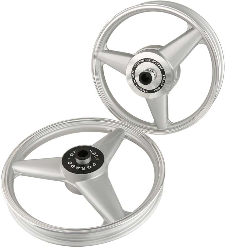 Autofy Porado 3 Point Star Front Rear Alloy Aluminium Royal Enfield 350 Twin Spark 500 Motorbike Tyre Rim Price in India Buy Autofy Porado 3 Point Star Front Rear Alloy Aluminium