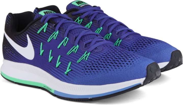 NIKE AIR ZOOM PEGASUS 33 Running Shoes For Men Buy MEDIUM BLUE WHITE DEEP NIGHT BLACK Color NIKE AIR ZOOM PEGASUS 33 Running Shoes For Men Online at Best Price Shop Online for