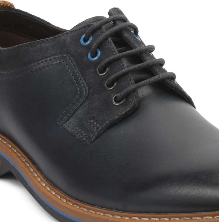 CLARKS PITNEY WALK DARK BLUE LEA Lace Up For Men