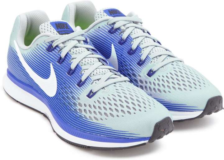 Buy WOLF GREY WHITE RACER BLUE GRIS LOUP BLEU COUREUR BLANC Color NIKE AIR ZOOM PEGASUS 34 Running Shoes For Men Online at Best Price Shop Online for Footwears in India Flipkart