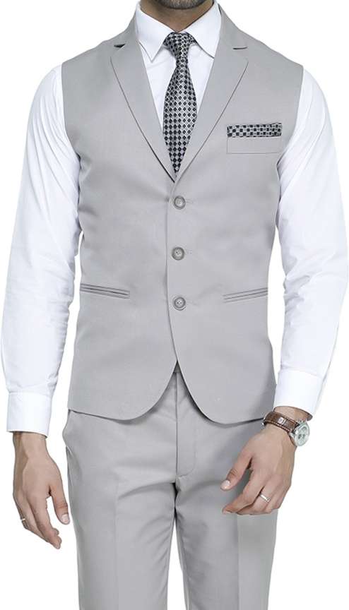 Manq solid men's waistcoat hotsell