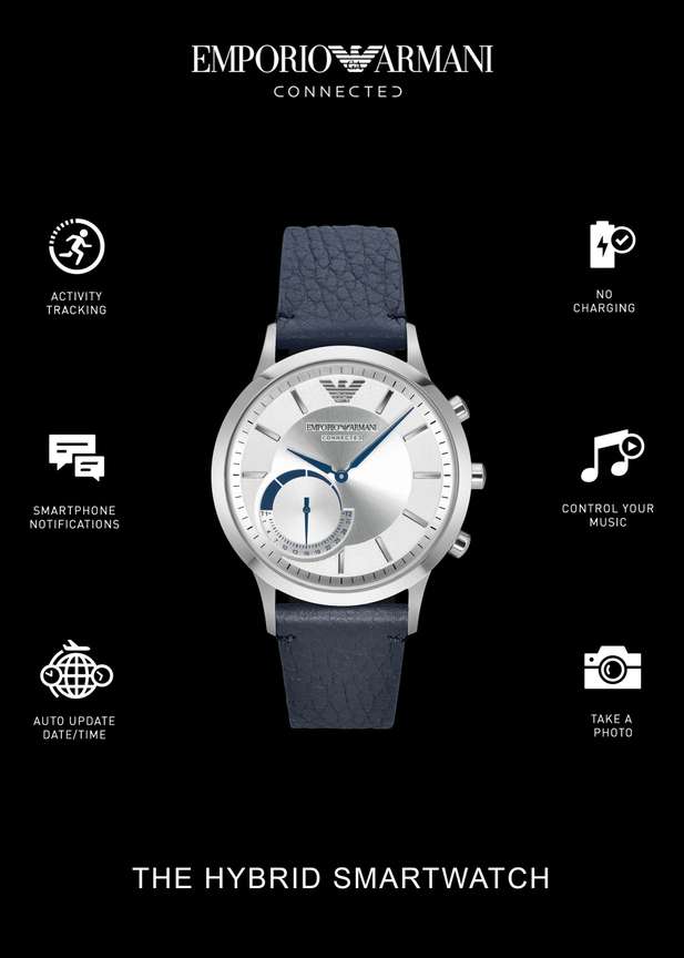 Emporio armani hybrid watch store