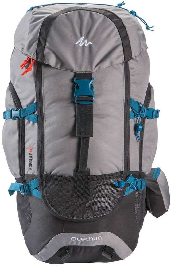 QUECHUA by Decathlon Forclaz 50 L Backpack Grey Price in India Flipkart