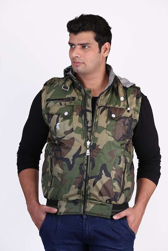 nomKLER Sleeveless Printed Men Jacket Buy ARMY nomKLER Sleeveless Printed Men Jacket Online at Best Prices in India Flipkart