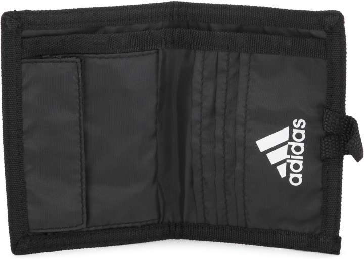 ADIDAS Men Black Fabric Wallet BLACK BLACK WHITE Price in India Flipkart