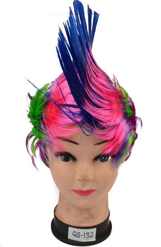 JAMBOREE Holi Murga WIg Halloween costume party wigs acting funny wig color comb hair cock hair Holi Murga WIg Halloween costume party wigs acting funny wig color comb hair cock hair shop for JAMBOREE...