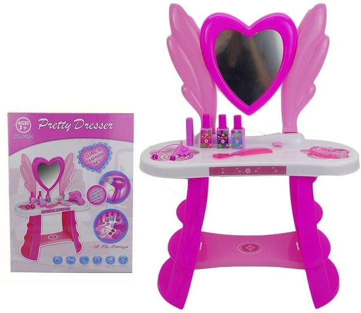 Kids Baby Girl Big Size Beauty Roleplay Dream Dressing Table Set with Mirror Heart Shaped Gift Toy shop for Taaza Garam products in India. Flipkart