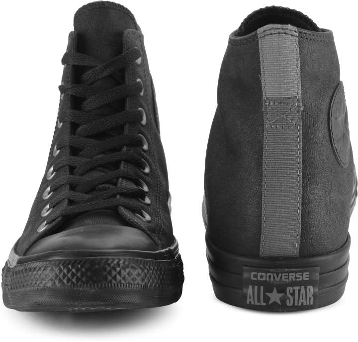 Black all star fashion converse leather