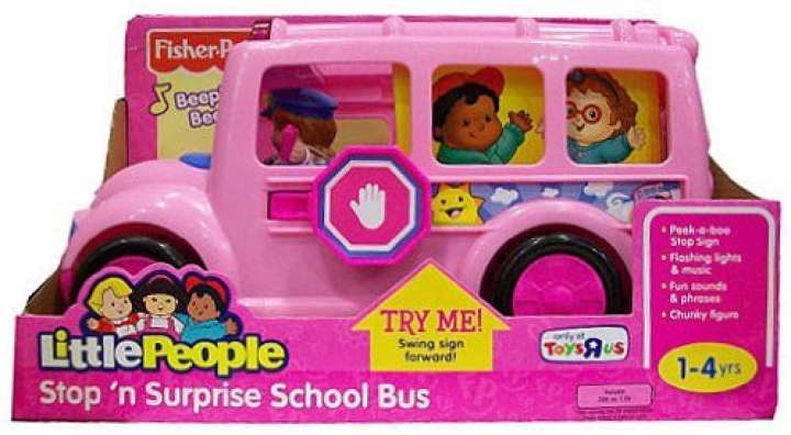 FISHER PRICE Little People Stop N Surprise School Bus Pink Price in India Buy FISHER PRICE Little People Stop N Surprise School Bus Pink online at Flipkart