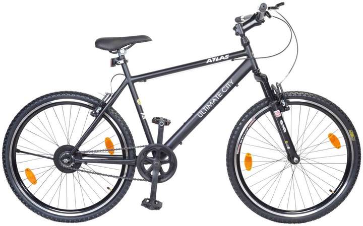 ATLAS Ultimate City Front Suspension Urban Sports Bike For Adults Black 26 T Mountain Hardtail Cycle Price in India Buy ATLAS Ultimate City Front Suspension Urban Sports Bike For Adults Black 26 T Mou...