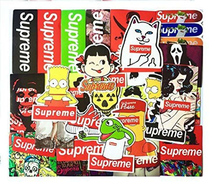 Generic Supreme Sticker 25pcs IPad MacBook Motorcycle Graffiti Patches Luggage Vintage Skateboard Waterproof Supreme Sticker 25pcs IPad MacBook Motorcycle Graffiti Patches Luggage Vintage Skateboard W...