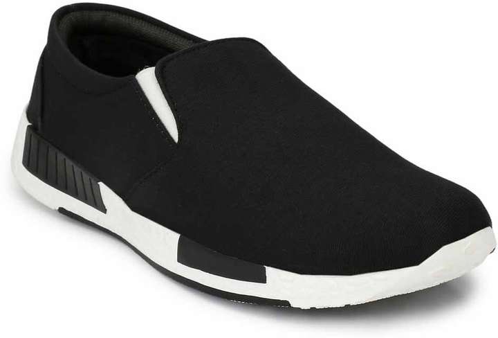 Black sneakers without laces sales