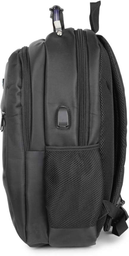 HERMAN HANSEN USB Charging slot and Steel Wire handle 15 L Laptop Backpack Black Price in India Flipkart